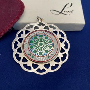 Sterling Silver and Enamel Lunt Ornament 1985